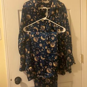 Vintage Satin Celestial Pajama Set